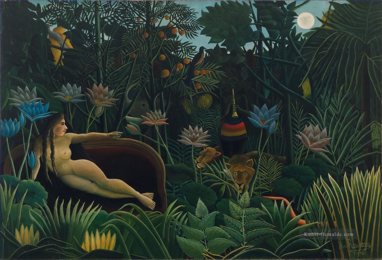 Der Traum von Henri Rousseau Post Impressionismus Naive Primitivismus Ölgemälde